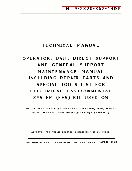 TM 9-2320-362-14p Technical Manual